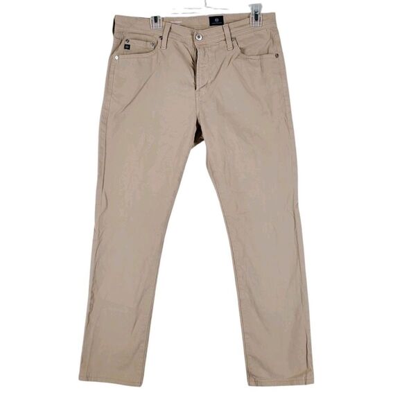 Adriano Goldschmied AG Pants Everett Slim Straight Mens 33x29.5 Beige Khaki - Picture 13 of 14